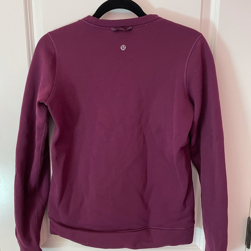Lulu lemon maroon thermal / lined fitted sweatshirt